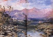 William Simpson The Lake of Kashmir at Shrinagar Sweden oil painting artist